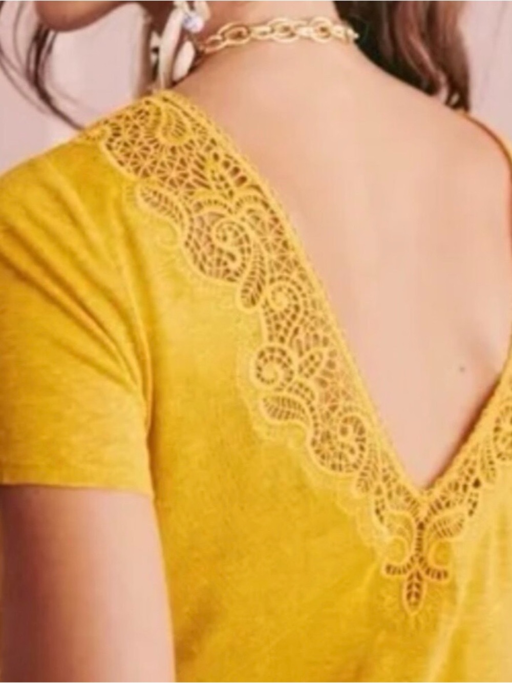 Sezane Mina T-Shirt in Miel - M